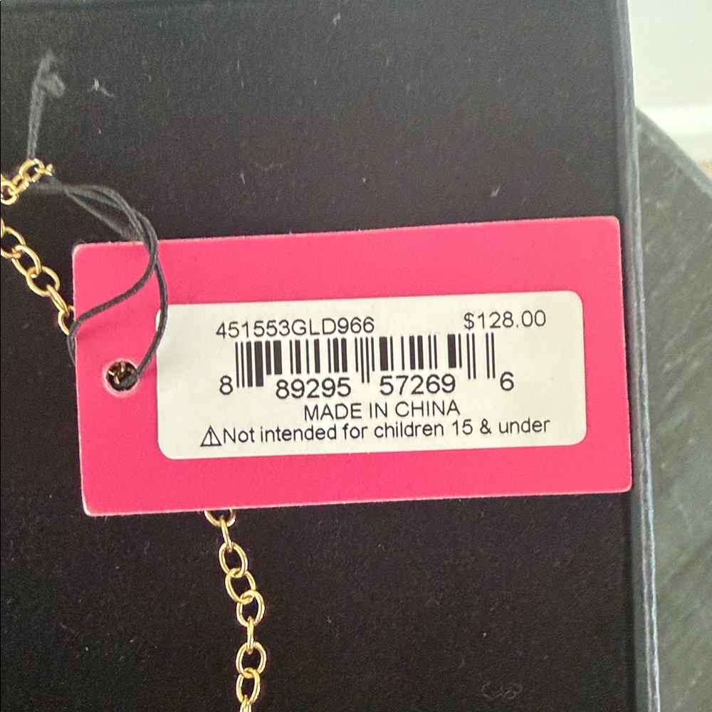 Kurt Geiger- Rainbow Gold Tone Crystal Collar Necklace- NWT - Picture 2 of 10